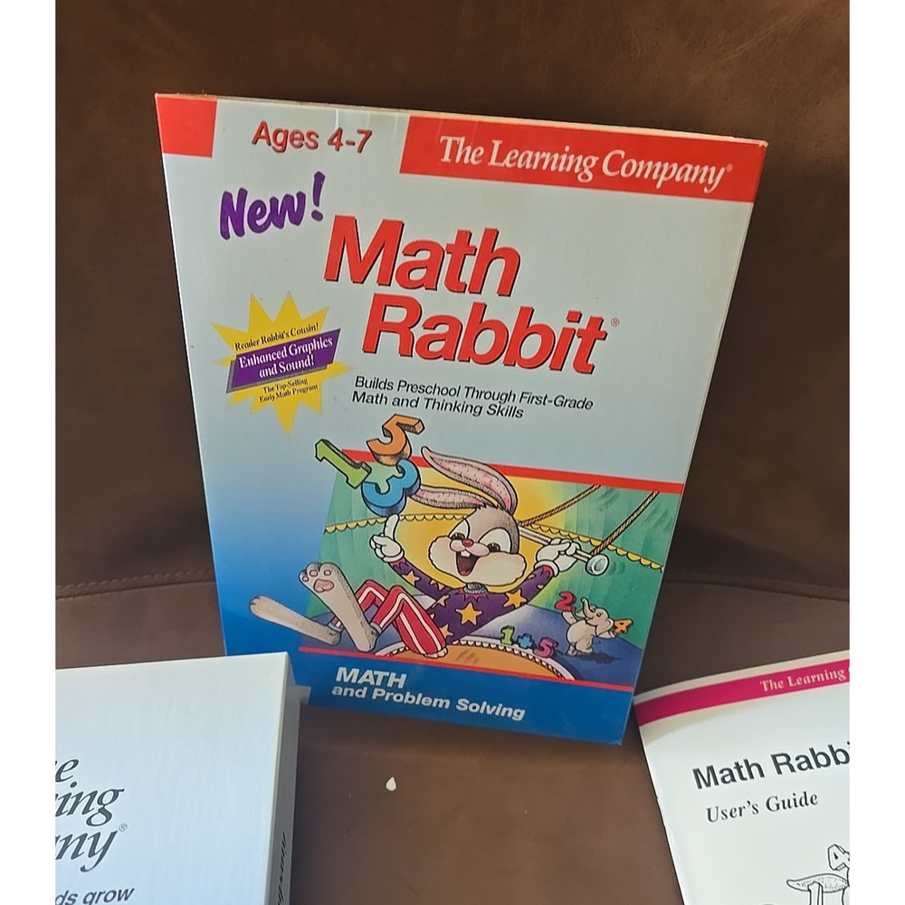 Vintage‎ The Learning Company Math Rabbit's and Problem Solving Floppy 3.5" Disk - Picture 4 of 5